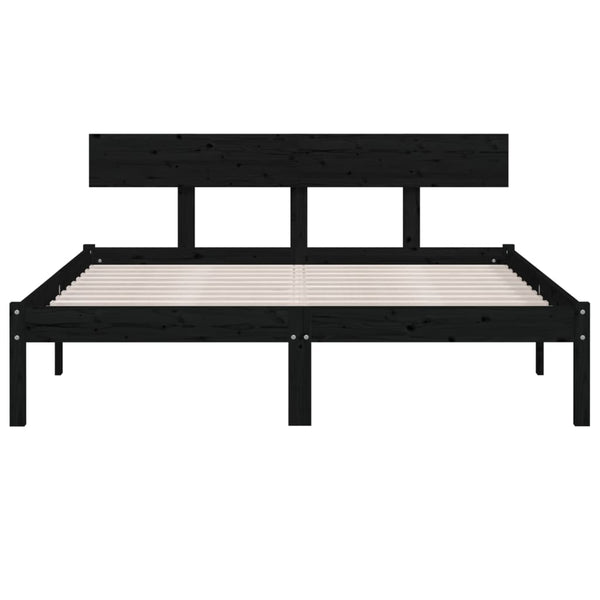 Schwarzes Bettgestell Lexie 150x200cm (Kingsize)