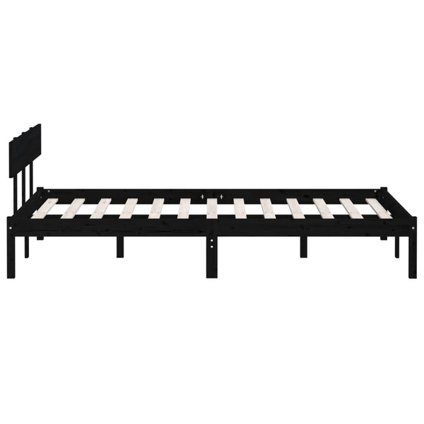 Schwarzes Bettgestell Lexie 150x200cm (Kingsize)