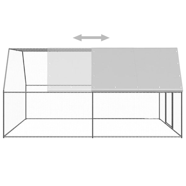 Verzinkter Hühnerstall Auorelia für draußen 3x4x2 m (Stahl)