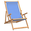 Blauer faltbarer Strandstuhl Gulver (Teakholz)
