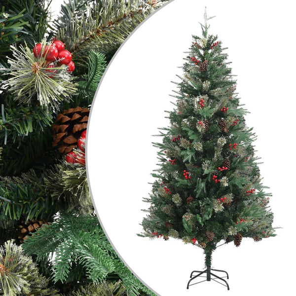 Vihreä tekojoulukuusi kävyillä Samolica 225cm (pvc ja pe)