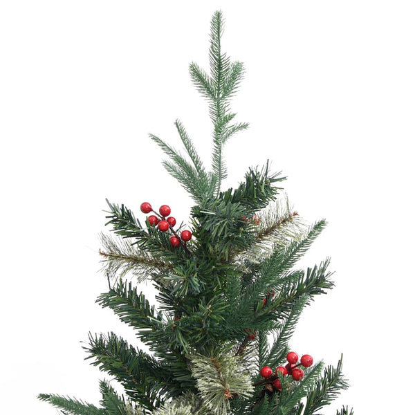 Vihreä tekojoulukuusi kävyillä Samolica 225cm (pvc ja pe)