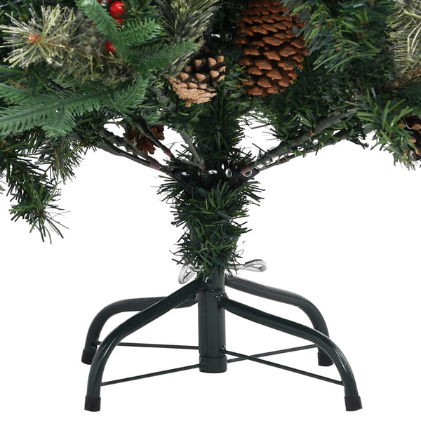 Vihreä tekojoulukuusi kävyillä Samolica 225cm (pvc ja pe)