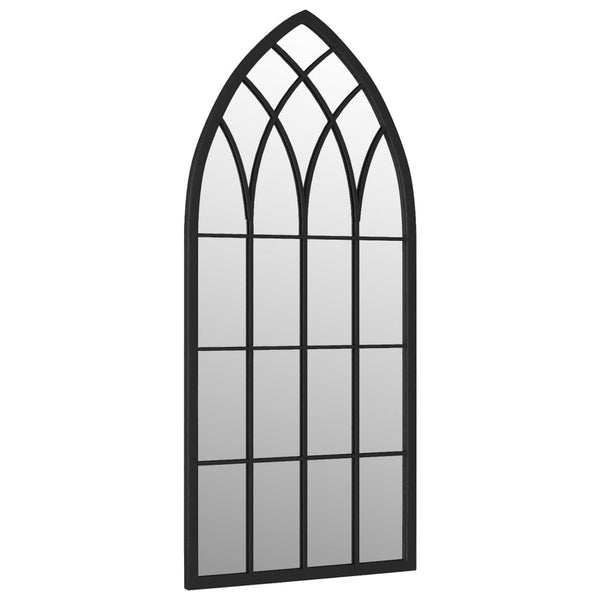 Schwarzer Garten-/Außenspiegel Arevalo 70x30cm (Eisen für den Außenbereich)