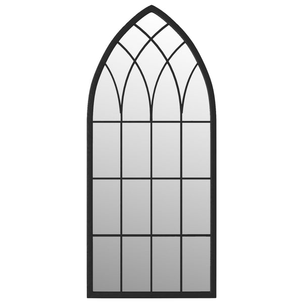 Schwarzer Garten-/Außenspiegel Arevalo 70x30cm (Eisen für den Außenbereich)