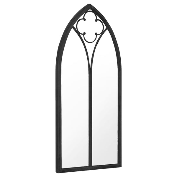 Gartenspiegel Alinel Schwarz 100x45cm (Eisen für den Außenbereich)