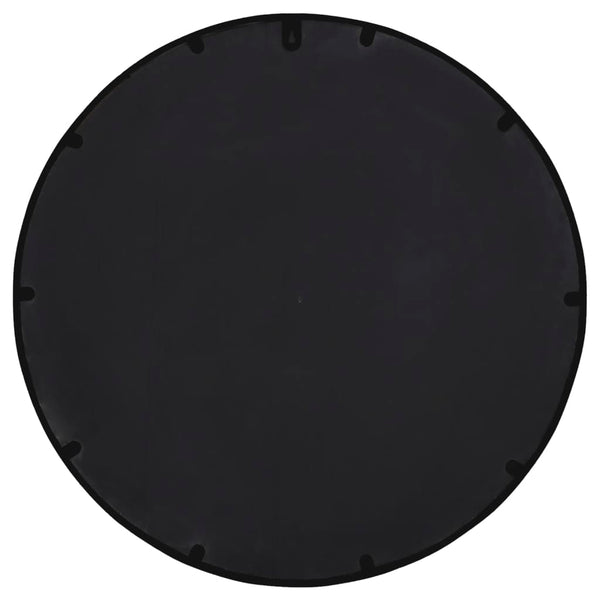 Schwarzer Garten-Spiegel Eufimea 40x4cm (runder Eisen-Spiegel für den Außenbereich)