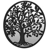 Schwarzer Garten-/Outdoor-Spiegel Mabrouk 60x2,5cm (Eisen, rund, für den Außenbereich)