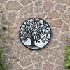 Schwarzer Garten-/Outdoor-Spiegel Mabrouk 60x2,5cm (Eisen, rund, für den Außenbereich)