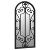 Schwarzer Garten-Spiegel Earlie 100x45cm (Eisen für den Außenbereich)