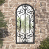 Schwarzer Garten-Spiegel Earlie 100x45cm (Eisen für den Außenbereich)
