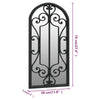 Schwarzer Garten-Spiegel Earlie 70x30cm (Eisen für den Außenbereich)