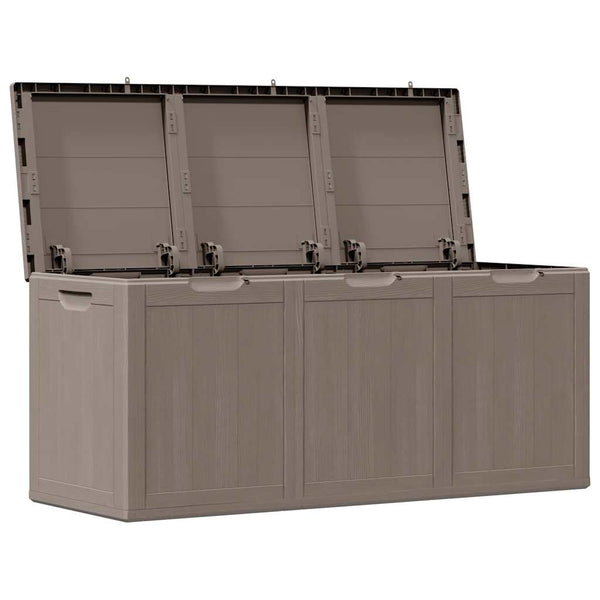 Braune Gartenaufbewahrungsbox Cosita 270 l (PP Rattan)