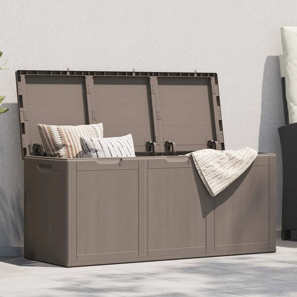 Braune Gartenaufbewahrungsbox Cosita 270 l (PP Rattan)