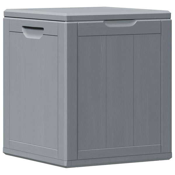 Garten-Aufbewahrungstruhe Cosita 90 l (PP-Rattan), Grau