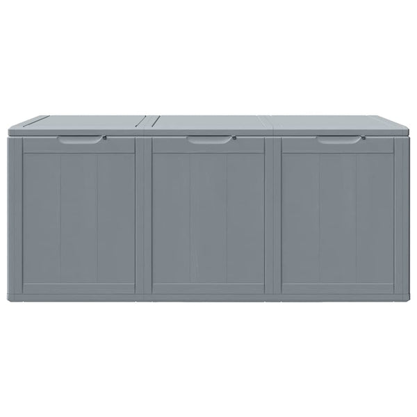Graue Gartenaufbewahrungstruhe Cosita 270 l (pp Rattan)