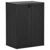 Gartenschrank Zarandu, schwarz, 65x45x88cm (PP Rattan)