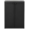 Gartenschrank Zarandu, schwarz, 65x45x88cm (PP Rattan)