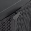 Gartenschrank Zarandu, schwarz, 65x45x88cm (PP Rattan)