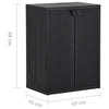 Gartenschrank Zarandu, schwarz, 65x45x88cm (PP Rattan)