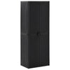 Zarandu Gartenschrank schwarz 65x45x172cm (PP Rattan)