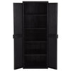 Zarandu Gartenschrank schwarz 65x45x172cm (PP Rattan)