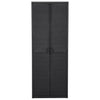 Outdoor-Aufbewahrungsschrank Zarandu 65x45x172cm schwarz (PP Rattan)
