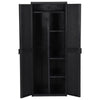 Outdoor-Aufbewahrungsschrank Zarandu 65x45x172cm schwarz (PP Rattan)