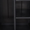 Outdoor-Aufbewahrungsschrank Zarandu 65x45x172cm schwarz (PP Rattan)