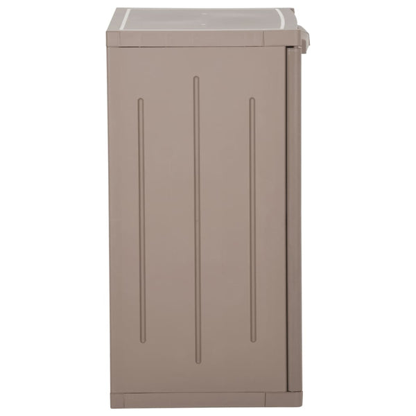 Brauner Gartenschrank Zarandu 65x45x88cm (PP in Holzoptik)