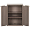 Brauner Gartenschrank Zarandu 65x45x88cm (PP in Holzoptik)