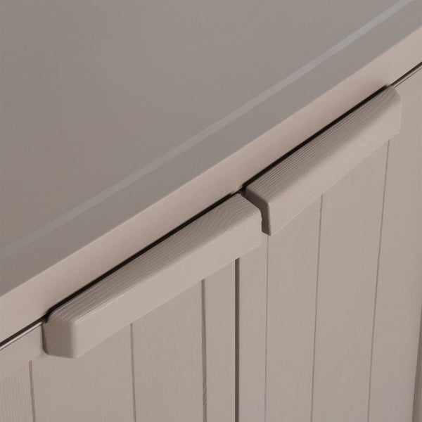 Brauner Gartenschrank Zarandu 65x45x88cm (PP in Holzoptik)