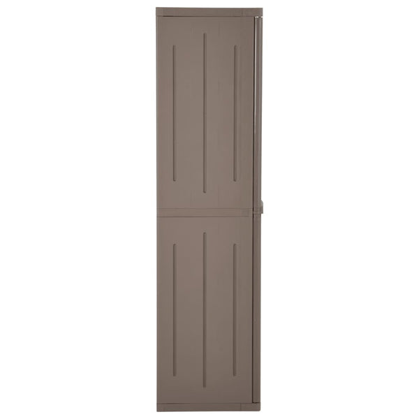 Gartenschrank Zarandu 65x45x172cm in Braun (PP Holzoptik)