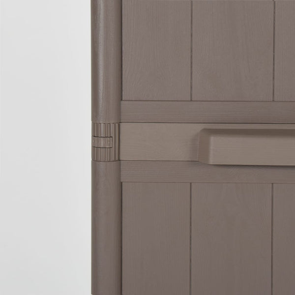 Gartenschrank Zarandu 65x45x172cm in Braun (PP Holzoptik)
