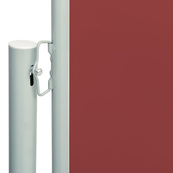 Rote Terrassen-Seitenmarkise, ausziehbar, Snr 180x600cm