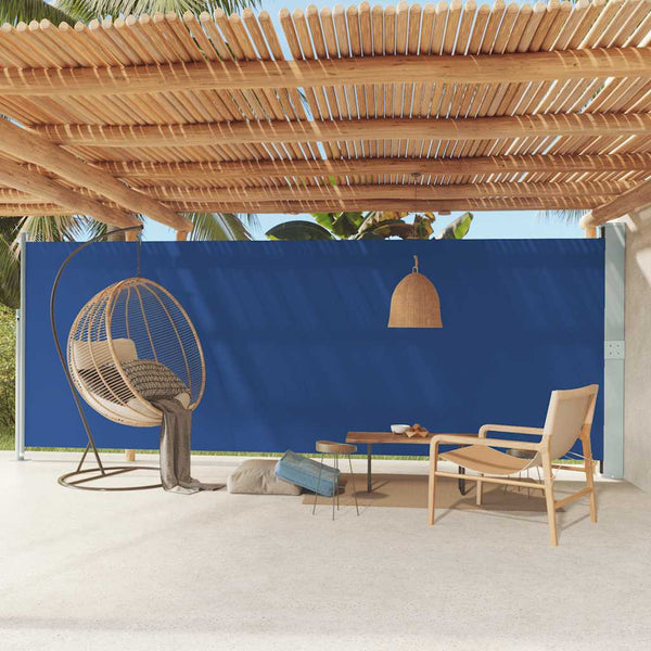 Blauer, ausziehbarer Seitenmarkise für Terrassen Snr 200x600cm
