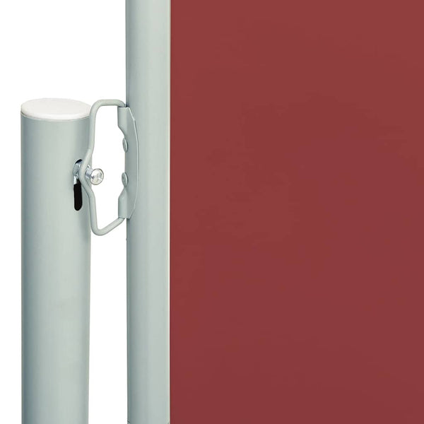 Rote Terrassen-Seitenmarkise, einziehbar, Snr 200x600cm