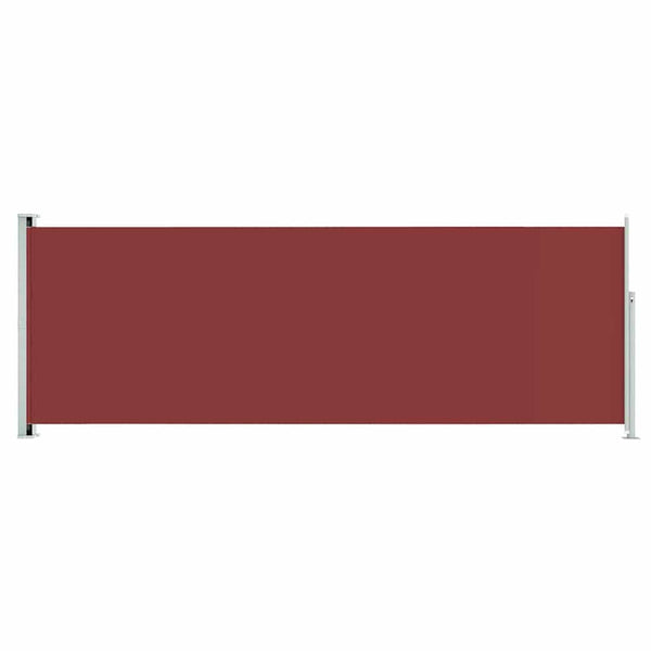 Punainen sisäänvedettävä terassin sivumarkiisi Snr 220x600cm