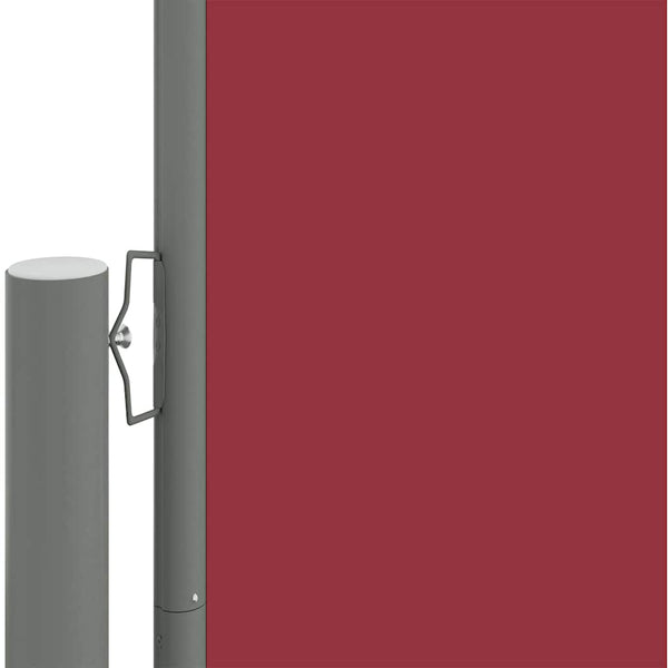 Rote, einziehbare Seitenmarkise Solimna 220x1000cm