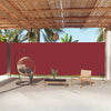 Rote, einziehbare Seitenmarkise Solimna 220x1000cm
