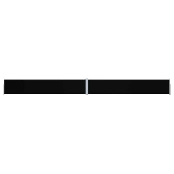 Schwarze einziehbare Seitenmarkise Solimna 117x1200cm