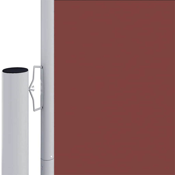 Braune einziehbare Seitenmarkise Solimna 117x1200cm