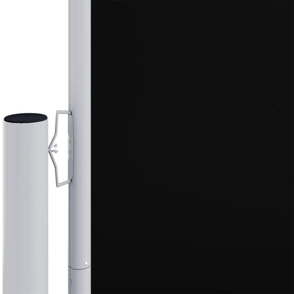 Schwarze, ausziehbare Seitenmarkise Solimna 180x1200cm