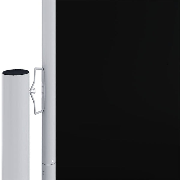 Schwarze einziehbare Seitenmarkise Solimna 200x1200cm