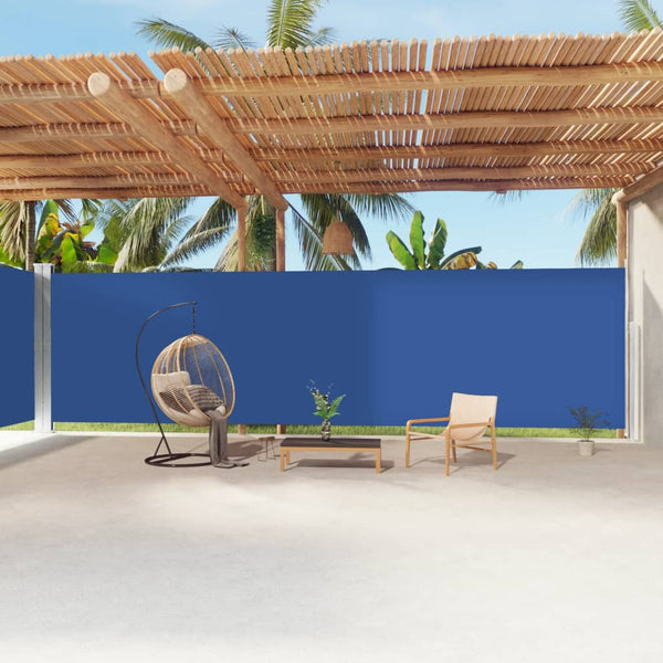 Blaues ausziehbares Seitenmarkise Solimna 220x1200cm