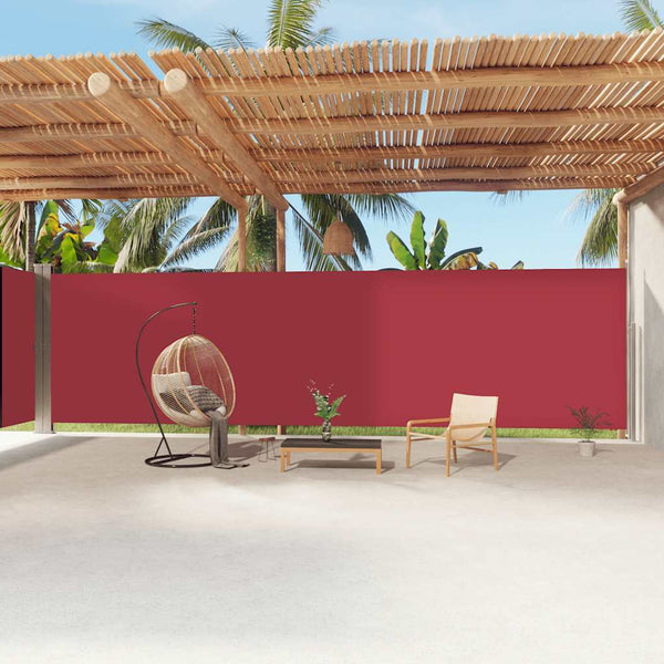 Rote einziehbare Seitenmarkise Solimna 220x1200cm