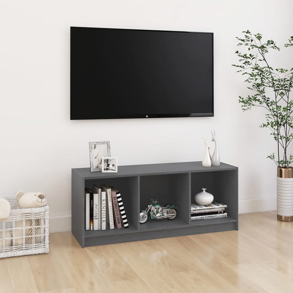 Graues TV-Möbel Menu 104x33x41cm (Kiefer)