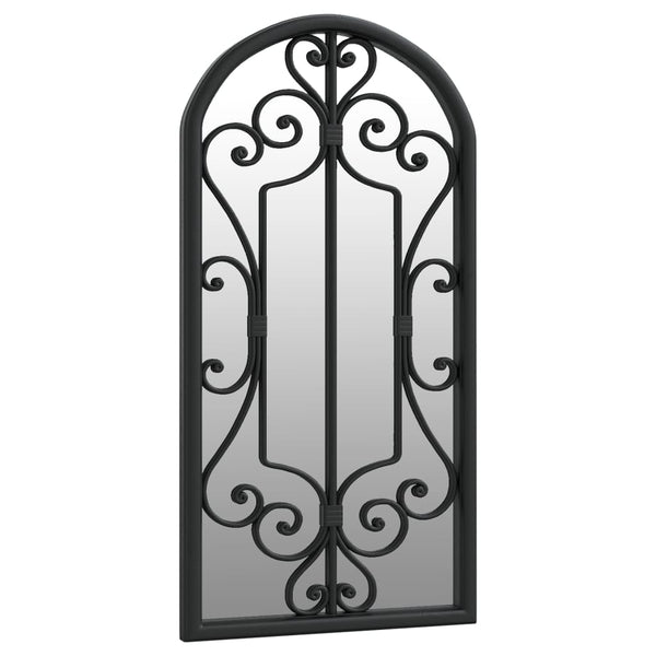 Schwarzer Spiegel Flo 70x30cm (Eisen für den Innenbereich)