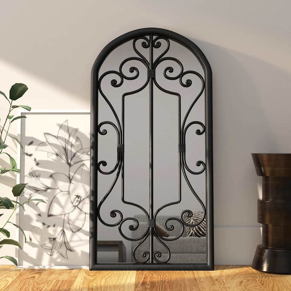 Schwarzer Spiegel Flo 70x30cm (Eisen für den Innenbereich)