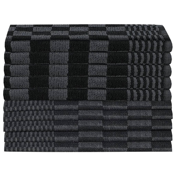 Schwarz-graues Handtuchset Zahariuta (10tlg. Baumwolle)